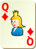 Simple Queen Of Diamonds Clip Art